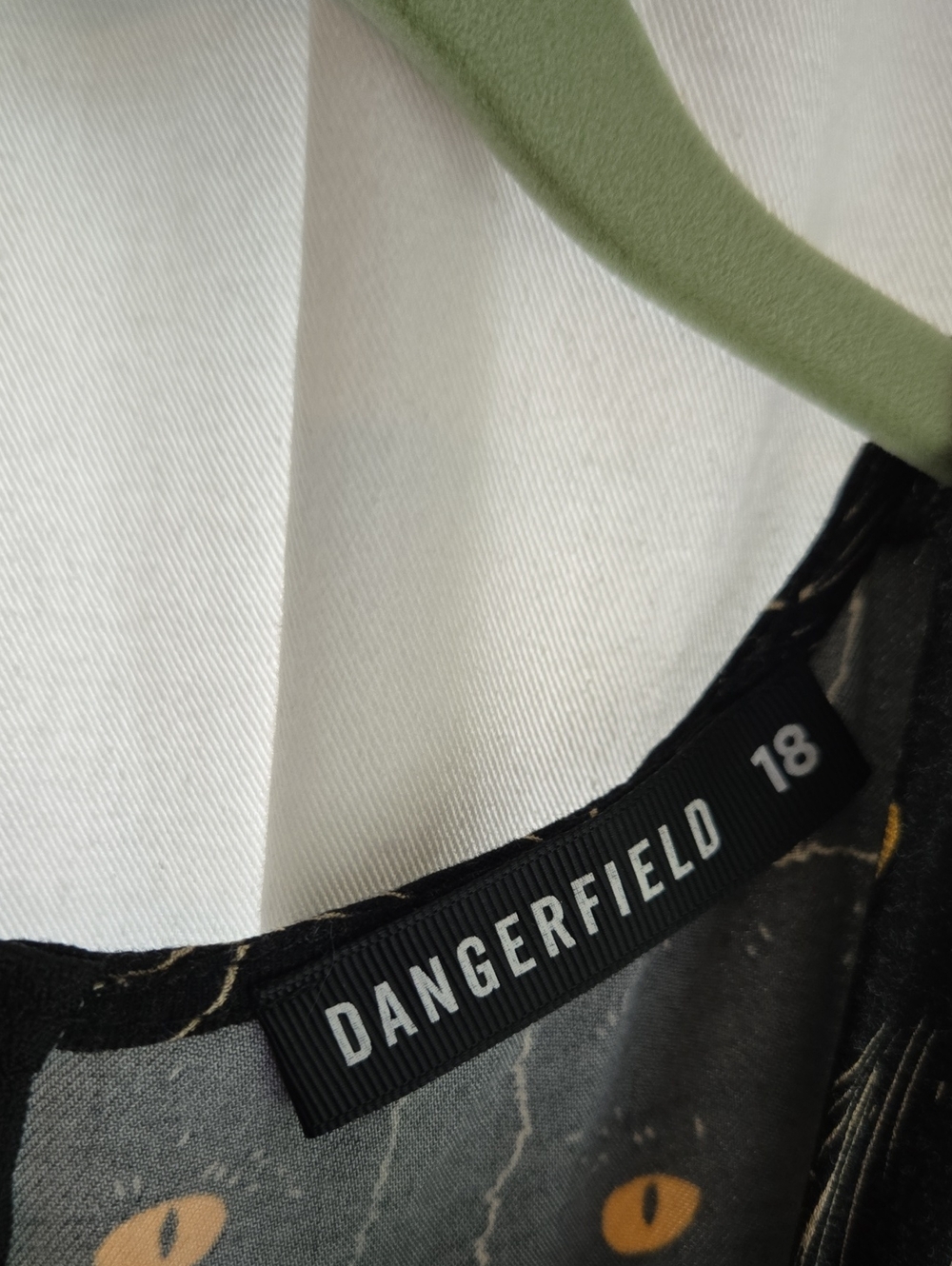 Dangerfield Modcloth Black Cat Mini Dress AU18 US14 - Picture 2 of 7